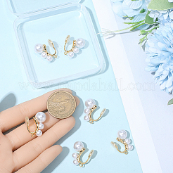 10 шт. латунная фурнитура для ушей&nbsp;KK-BBC0022-46