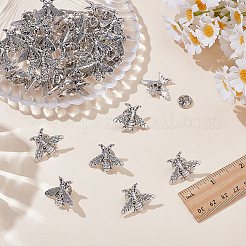 40 шт. булавки для лацкана с пчелами из сплава&nbsp;JEWB-GO0001-21AS