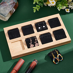 Деревянная доска для сережек с 8 сеткой&nbsp;EDIS-WH0016-010B