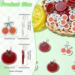 30шт 2 стиля непрозрачные акриловые подвески&nbsp;OACR-CJ0002-60