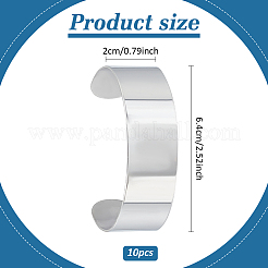 10 шт. браслет-манжета из нержавеющей стали 304&nbsp;BJEW-AN0001-81