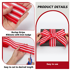 Ленты из мешковины&nbsp;SRIB-WH0011-384A