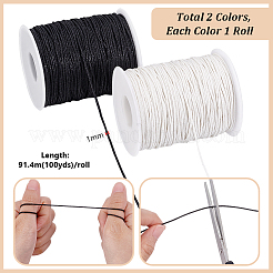 2 рулон 2 цвета вощеных хлопковых шнуров&nbsp;YC-PH0001-52C