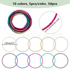 50шт 10 стиля пружинных браслетов&nbsp;TWIR-UN0001-16
