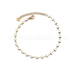 Женские браслеты на ногу в форме сердца из нержавеющей стали 304&nbsp;FS-WG55343-01