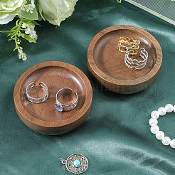 Плоский круглый деревянный поднос для демонстрации драгоценностей&nbsp;ODIS-WH20003-05B