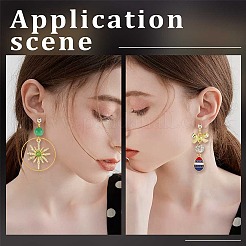 80 шт. латунные серьги-гвоздики&nbsp;KK-BBC0007-17