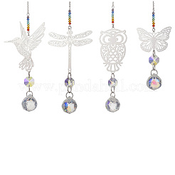 4 шт. стеклянные каплевидные подвесные ловцы солнца&nbsp;HJEW-JM04654