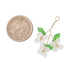 Пластик с подвесками из акрила и медной проволоки&nbsp;PALLOY-JF03601-03