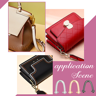 12 комплект 3-цветный сплав сумка боковая U-образная петля крючок&nbsp;DIY-WR0001-87-1