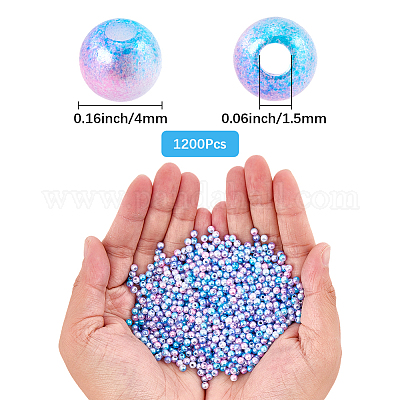 Абс пластмасса имитация жемчужина круглые бусины&nbsp;SACR-SP0001-31A-02-1