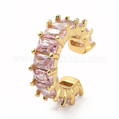 Серьги-каффы для тенниса с кубическим цирконием&nbsp;LS-EJEW-K093-09G-04-1