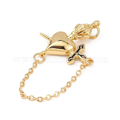 Латунь эмаль подвески&nbsp;KK-K408-39G-1