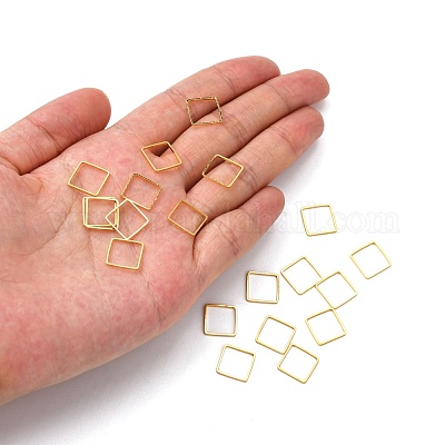 Квадрат латунь связывая кольца&nbsp;EC03010mm-G-1