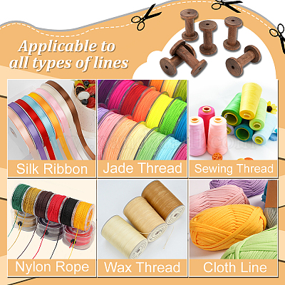 Деревянные пустые катушки&nbsp;LS-WOOD-WH0034-03A-1