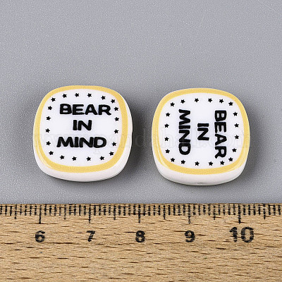 Печатные непрозрачные бусины из смолы&nbsp;RESI-N043-10A-1