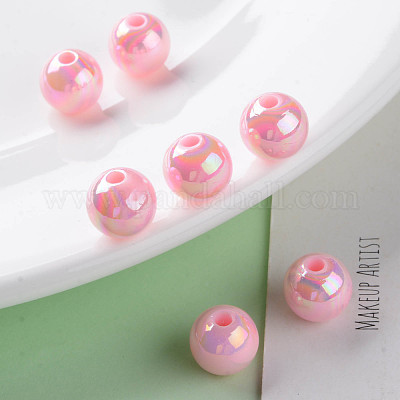 Непрозрачные акриловые бусины MACR-S370-D10mm-A01-1