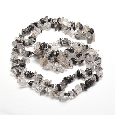 Природные Rutilated кварц чип шарик нити G-M205-57-1