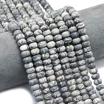 Натуральная карта каменные бусы пряди&nbsp;G-P575-A22-8x5mm-01-1