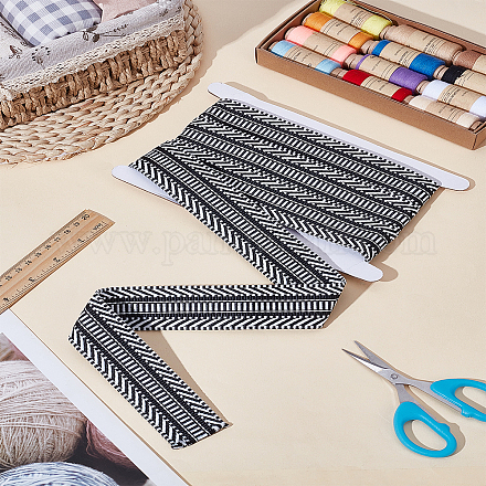 2 ярд полиэстеровой полосатой жаккардовой ленты OCOR-LP0001-41-1