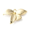 Brass Pendants, Cadmium Free & Nickel Free & Lead Free, Flower Charms, Real 18K Gold Plated, 14x21.5x2.5mm, Hole: 1.8x2mm