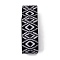 Ethnic Style Embroidery Flat Polyester Elastic Cord/Band, Webbing Garment Sewing Accessories, Horse Eye Pattern, Black, 50mm