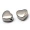 Tarnish Resistant 304 Stainless Steel Beads, Heart, Stainless Steel Color, 10x11.5x5.5mm, Hole: 1.5mm