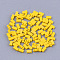 2-Hole Opaque Glass Seed Beads, Frosted, Rectangle, Gold, 4.5~5.5x2x2~2.5mm, Hole: 0.5~0.8mm