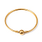 Ion Plating(IP) 304 Stainless Steel European Style Bangle Making, Round, Golden, 2-3/8 inch(5.9cm), 3mm