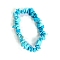 Synthetic Turquoise Stretch Bracelets, Chip, Inner Diameter: 2-1/8~2-3/8 inch(5.5~6cm)