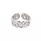 Non-Tarnish 304 Stainless Steel Wave Wrap Open Cuff Ring for Women, Stainless Steel Color, US Size 8 1/2(18.5mm)