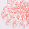Transparent Acrylic Beads, Teardrop, Light Coral, 14.5x9.5mm, Hole: 1.6mm, about 600pcs/500g