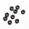 Rubber O Rings, Donut Spacer Beads, Fit European Clip Beads, Black, 2mm