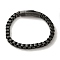316 Surgical Stainless Steel Box Chain Bracelets, Gunmetal, 8-3/4 inch(22.2cm)