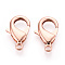 Brass Lobster Claw Clasps, Long-Lasting Plated, Nickel Free, Real Rose Gold Plated, 22.5x14x4mm, Hole: 2.4mm