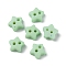 2-Hole Frosted Mini Resin Buttons, for BJD Doll Clothes Accessories, Star, Light Green, 6x6x2.5mm, Hole: 0.9mm, about 100pcs/bag