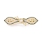 Alloy Crystal Rhinestone Hair Barrettes, with Imitation Pearl Beads, Teardrop with Flower, Light Gold, 24x88x30mm