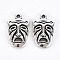 Tibetan Style Alloy Frowning Face Pendants, Cadmium Free & Lead Free, Abstract Face, Antique Silver, 25x15x3mm, Hole: 1.6mm, about 540pcs/1000g