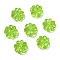 Transparent Acrylic Beads, Clover, Faceted, Lawn Green, 13x13x6.5mm, Hole: 1.5mm, about 833pcs/500g