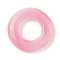 Cat Eye Pendants, Donut Charms, Pink, 22x3.5mm, Hole: 10.5mm