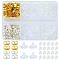 400Pcs 4 Style Iron & Plastic Ear Nuts, Bell Ear Nuts & Friction Ear Nuts & Clutch Earring Backs, Golden & Silver, 4~10x4~6x3mm, Hole: 0.7~1mm