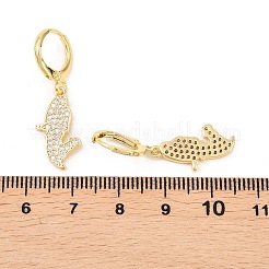 Серьги-гвоздики с микропаве из латуни и прозрачными кубическими циркониями.&nbsp;EJEW-H182-03G