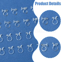 20 шт. 2 стиля пластиковых клипс-сережек-конвертеров&nbsp;KY-FS0001-27