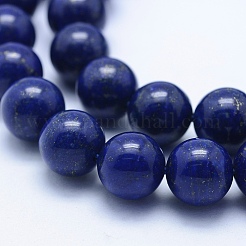 Нитки бусины из натурального ляписа-лазури&nbsp;G-P342-01-10mm-A
