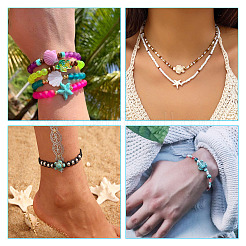 45шт 9 цвета синтетические бирюзовые бусины&nbsp;G-TA0001-78