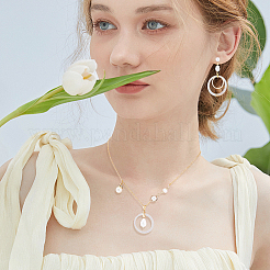 60 шт. соединительные кольца из натуральной пресноводной ракушки&nbsp;SHEL-NB0001-68