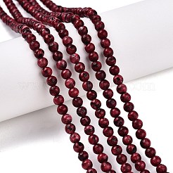 Окрашенные природные белый нефрит бисер пряди&nbsp;G-T140-4mm-B07