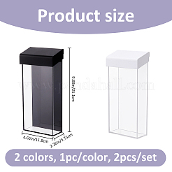 2 шт. настенная полка для хранения документов из акрила 2 цветов&nbsp;AJEW-FH0007-13