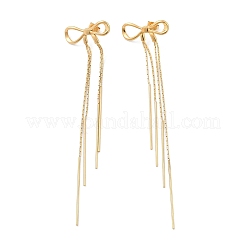 Серьги-гвоздики с кисточками из нержавеющей стали 304&nbsp;EJEW-F353-04G