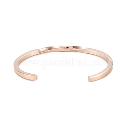 Браслеты-манжеты из нержавеющей стали 304 с ионным покрытием (IP)&nbsp;BJEW-K222-02RG